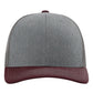 Richardson 112 Snapback Trucker Cap - Heather Grey/Charcoal/Maroon