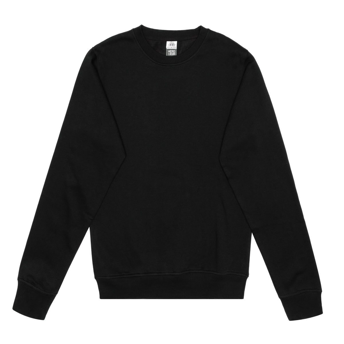 JustLikeHero HERO-1020 Unisex Crewneck Sweatshirt - Black