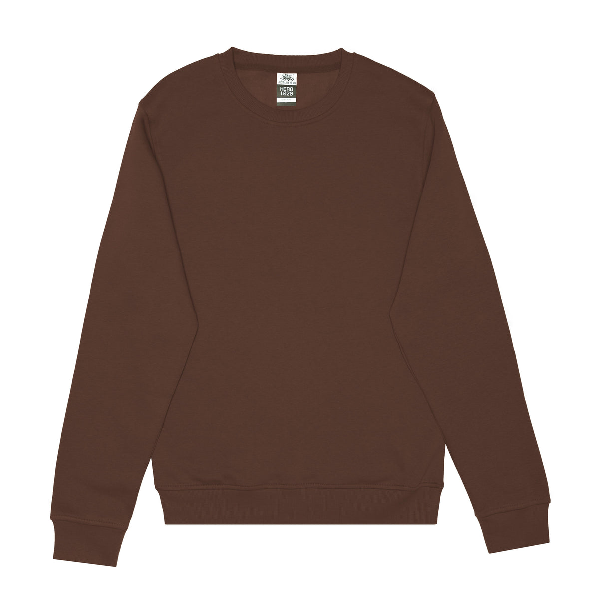 JustLikeHero HERO-1020 Unisex Crewneck Sweatshirt - Cocoa