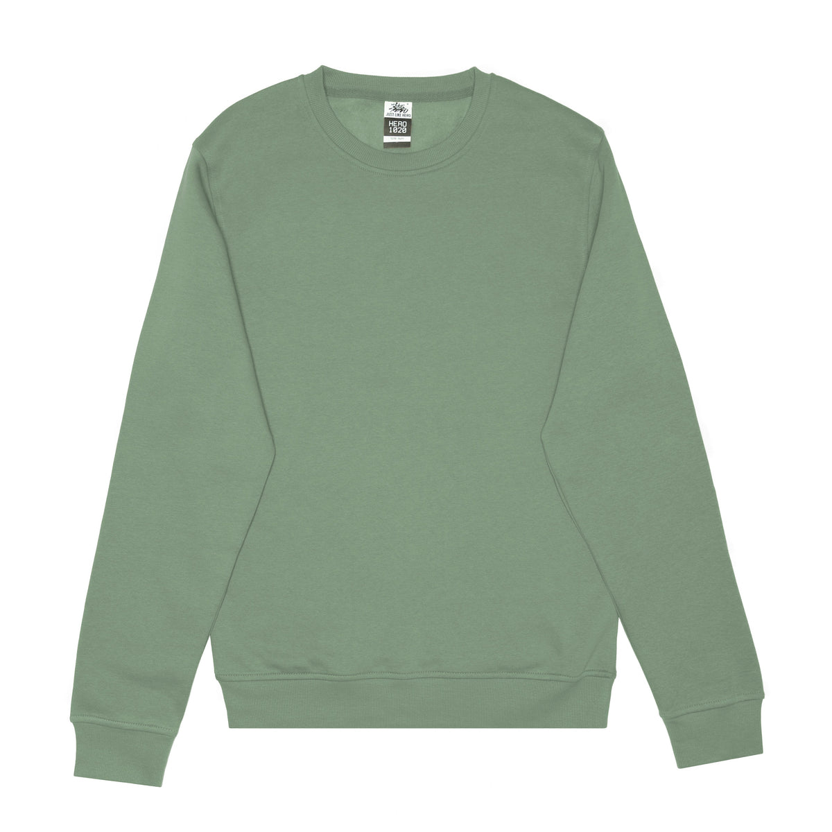 JustLikeHero HERO-1020 Unisex Crewneck Sweatshirt - Dusty Green