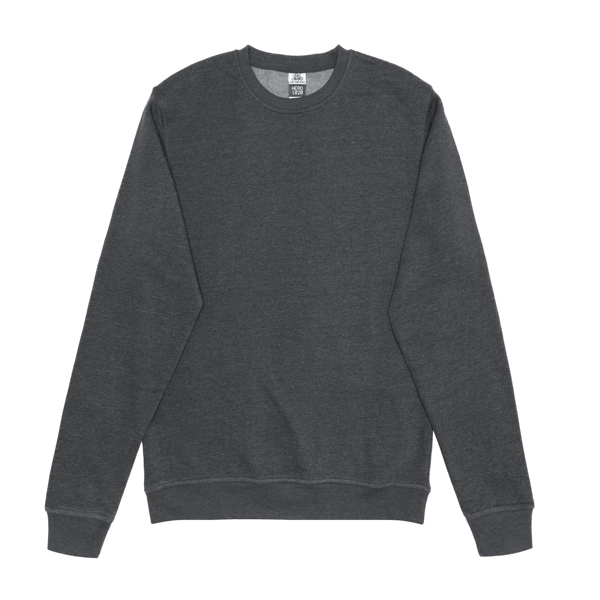 JustLikeHero HERO-1020 Unisex Crewneck Sweatshirt - Dark Heather
