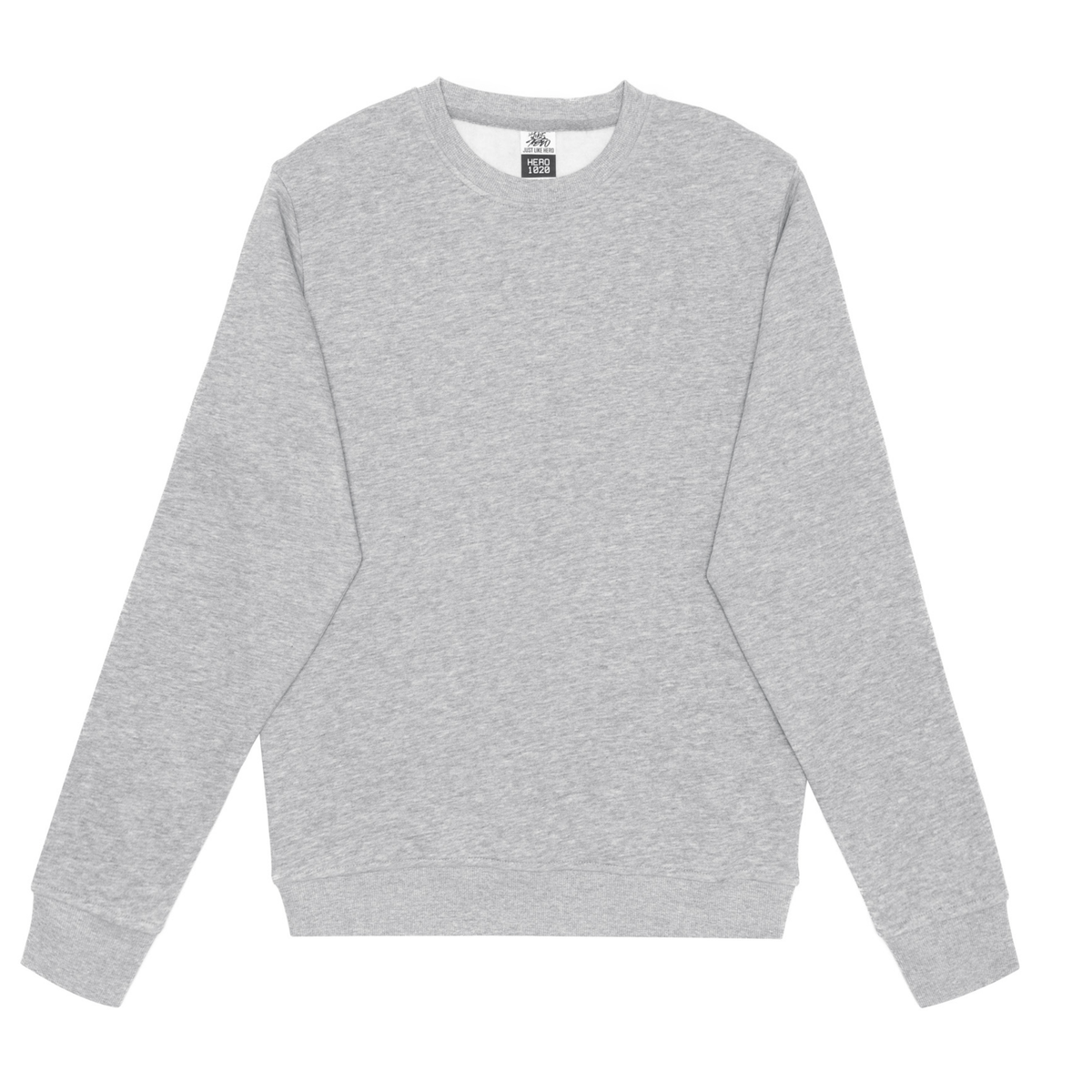 JustLikeHero HERO-1020 Unisex Crewneck Sweatshirt - Sport Grey