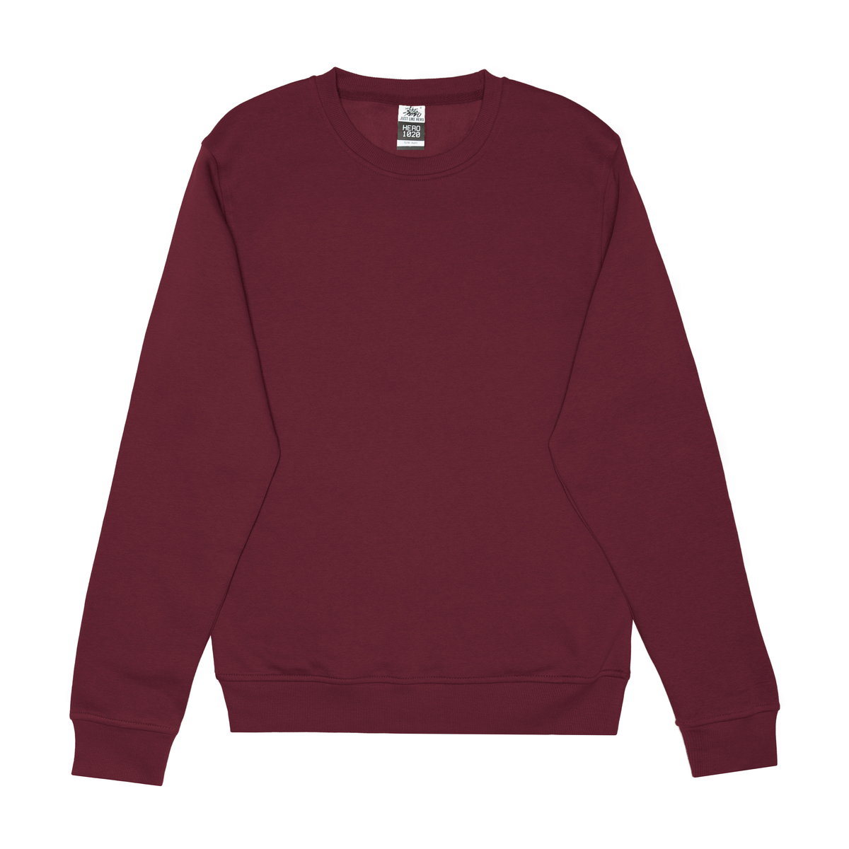 JustLikeHero HERO-1020 Unisex Crewneck Sweatshirt - Maroon