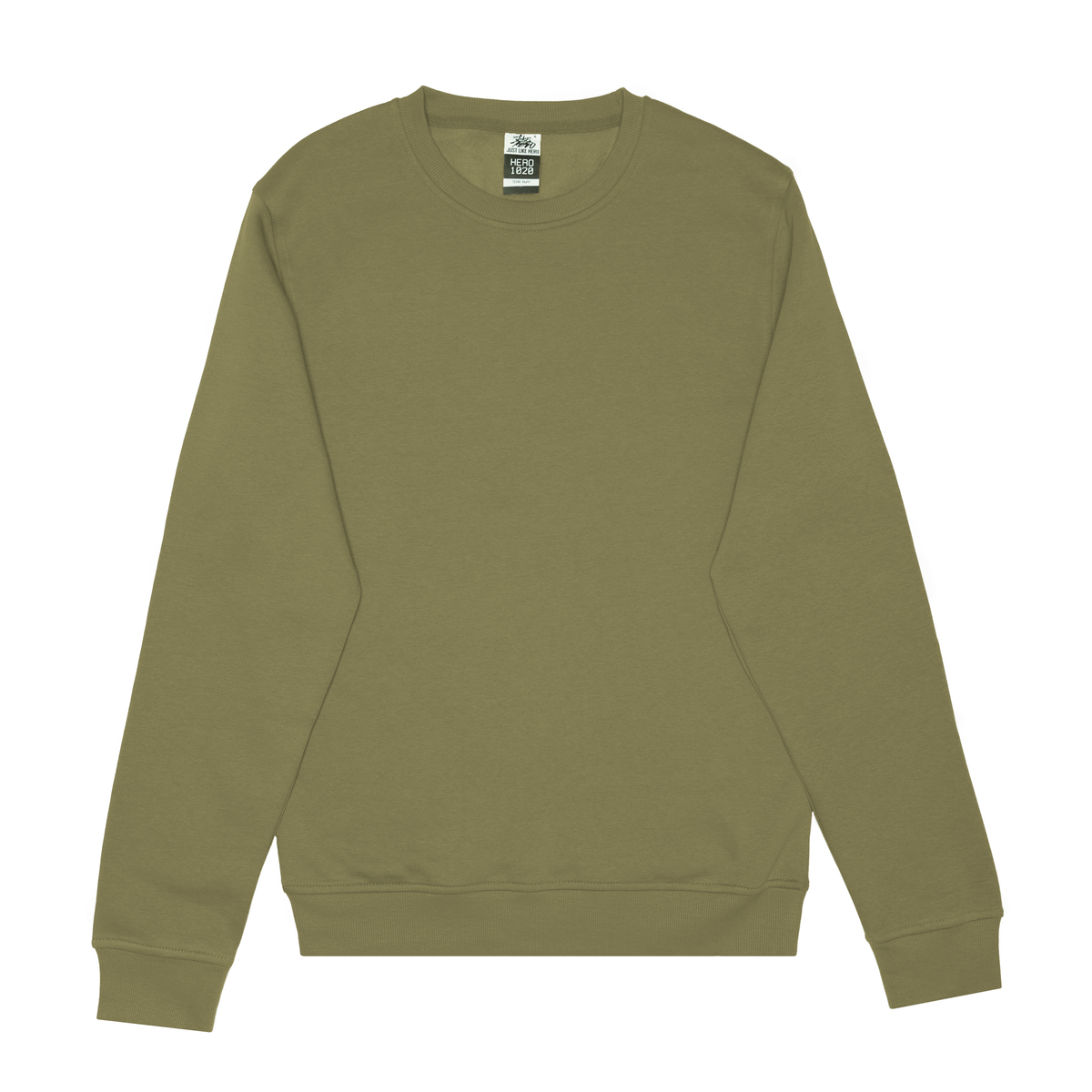 JustLikeHero HERO-1020 Unisex Crewneck Sweatshirt - Olive