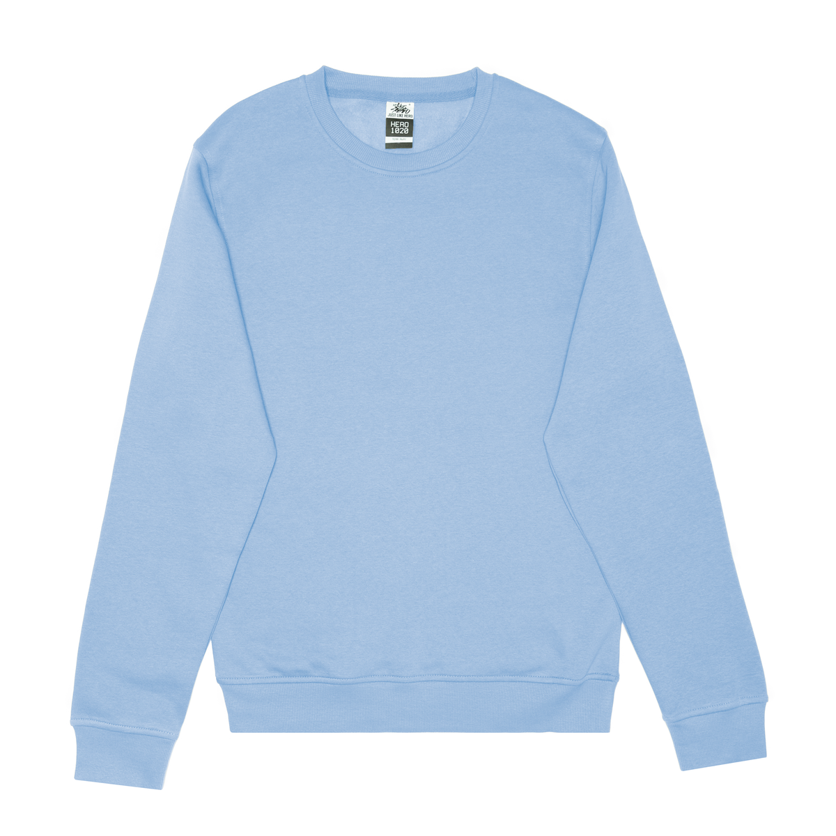 JustLikeHero HERO-1020 Unisex Crewneck Sweatshirt - Sky Blue