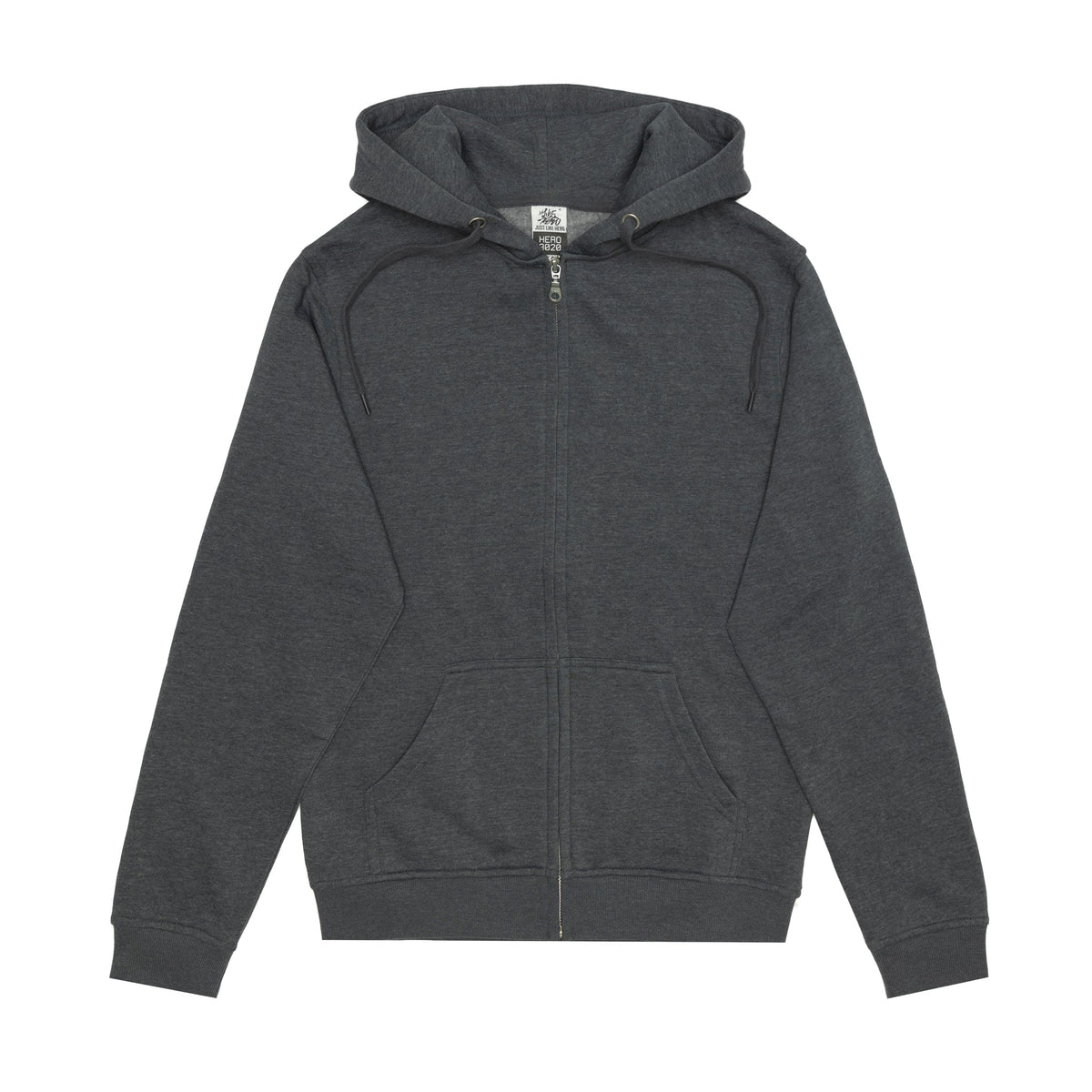 JustLikeHero HERO-3020 Full-Zip Hoodie - Dark Heather