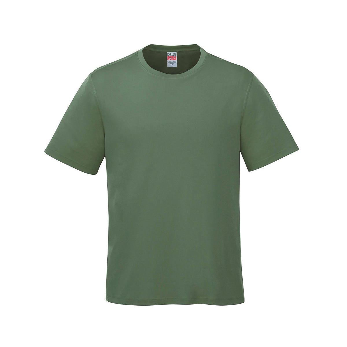 CSW Parkour - Ring Spun Cotton Crewneck Tee - Fatigue Green